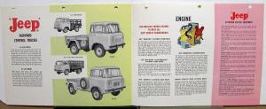 1962 Willys Jeep Universal Dispatcher Wagoneer Delivery Gladiator Sales Brochure