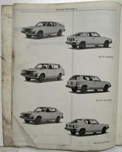 1978 Datsun Model F10 Series Service Shop Repair Manual