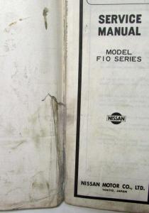 1978 Datsun Model F10 Series Service Shop Repair Manual