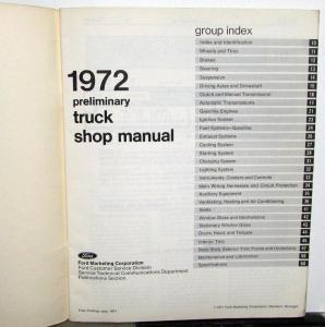 1972 Ford Truck Shop Service Manual Set Original Pickup H/D Bus F-Series 72