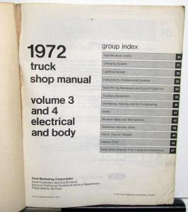 1972 Ford Truck Shop Service Manual Set Original Pickup H/D Bus F-Series 72