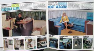 1969 Dodge Travco RV Sportsman Host Wagon & Executive Suite Sales Folder Orig