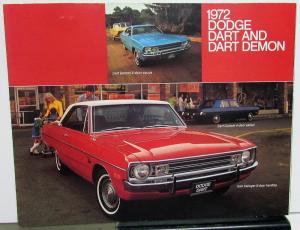 1972 Dodge Dart & Dart Demon Color Sales Folder Original