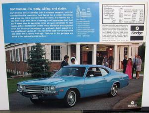 1972 Dodge Dart & Dart Demon Color Sales Folder Original