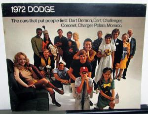 1972 Dodge Dart Challenger Coronet Charger Polara Monaco Sales Brochure Original