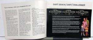 1972 Dodge Dart Challenger Coronet Charger Polara Monaco Sales Brochure Original