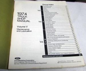 1974 Ford Truck Shop Service Manual Set Original Van Pickup H/D Bus F-Series 74