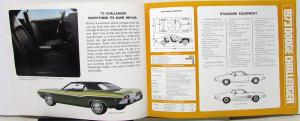 1973 Dodge Challenger Color Sales Folder Original Specs Equip Exterior Colors