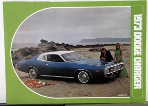 1973 Dodge Charger Rallye SE Color Sales Folder Specs Equip Exterior Colors Orig