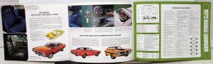 1973 Dodge Charger Rallye SE Color Sales Folder Specs Equip Exterior Colors Orig