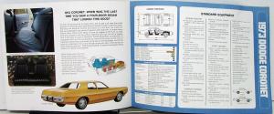 1973 Dodge Coronet Color Sales Folder Original Specs Equip Exterior Colors