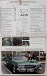 1974 Dodge Coronet Color Sales Folder Original Specs Equip Exterior Colors