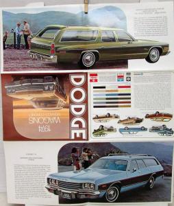 1974 Dodge Wagons Monaco Coronet Color Sales Folder Specs Equip Exterior Colors