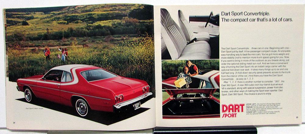 1974 Dodge Charger Coronet Dart Challenger Coronet Monaco  FL Sales Brochure 