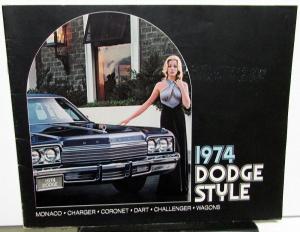 1974 Dodge Monaco Charger Coronet Dart Challenger Wagons Sales Brochure