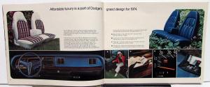 1974 Dodge Monaco Charger Coronet Dart Challenger Wagons Sales Brochure