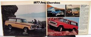 1977 Jeep CJ-7 Renegade Cherokee Wagoneer Pickup Truck Sales Brochure