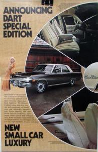 1975 Dodge Dart Special Ed Sport Swinger Hang 10 Convertriple Sales MAILER