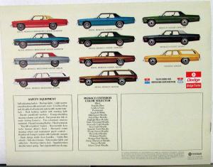 1975 Dodge Monaco Royal Brougham Wagon Color Sales Brochure Original