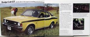 1975 Dodge Colt GT Corousel Hardtop Coupe Sedan  Wagon Sales Brochure Original