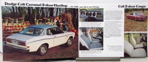 1975 Dodge Colt GT Corousel Hardtop Coupe Sedan  Wagon Sales Brochure Original