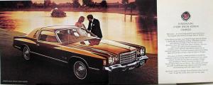 1975 Dodge Charger Special Edition Color Sales Brochure Original