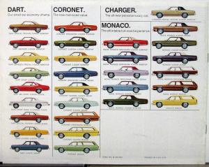 1975 Dodge Dart Coronet Charger Monaco Color Sales Brochure Original