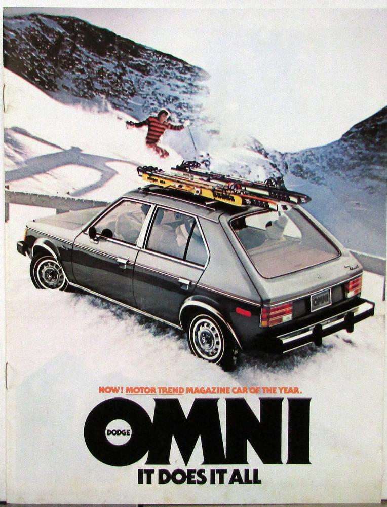 1978 Dodge Omni Color Sales Brochure MAILER Original