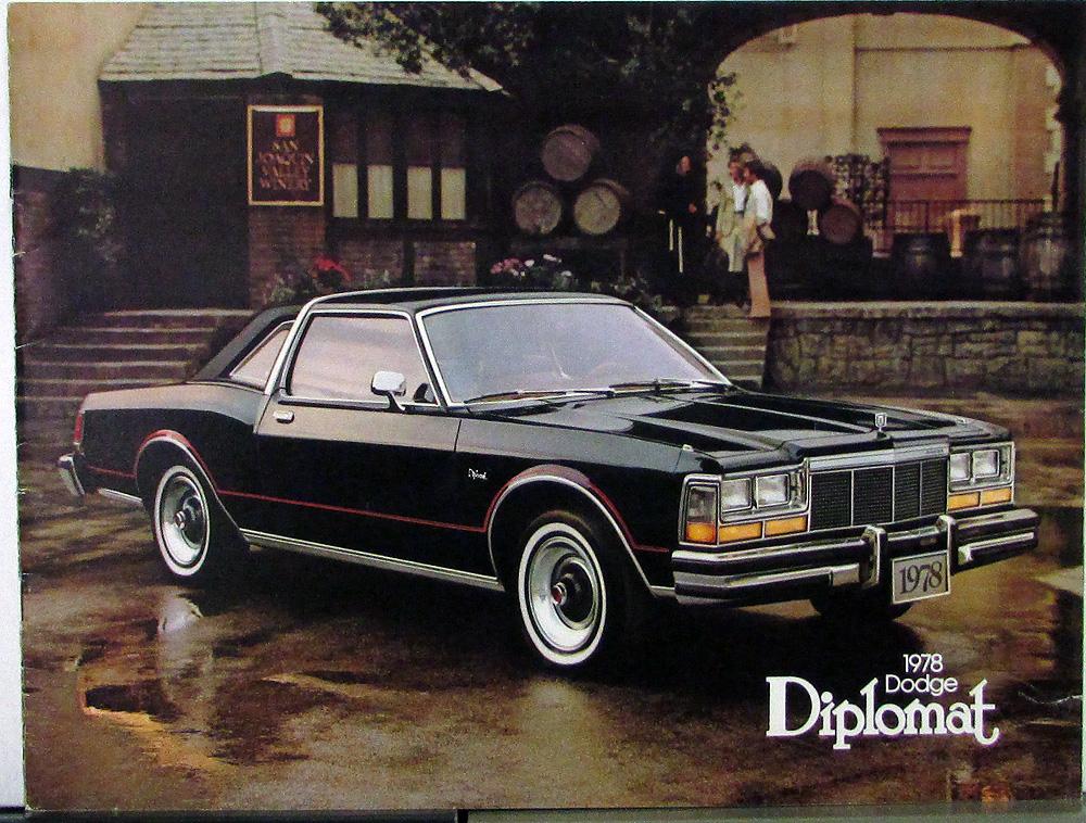 1978 Dodge Diplomat Color Sales Brochure Original