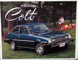 1978 Dodge Colt Color Sales Brochure Original