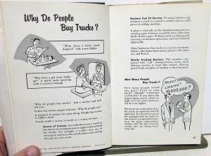 1958 Ford Dealer Hardback Book Truck Selling Salesmen's Guide Instruction
