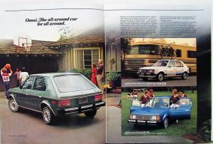 1979 Dodge Omni Color Sales Brochure Original