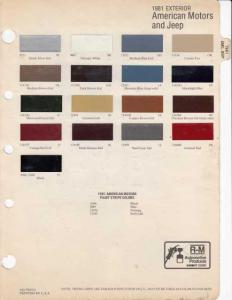 1981 Jeep Cherokee CJ Wagoneer Paint Chips