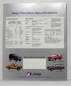 1981 Jeep Cherokee Sales Brochure
