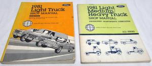 1981 Ford Light Truck Shop Service Manuals Original Bronco Pickup F-100 350 Van
