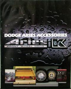 1981 Dodge Aries K Accessories Sales Brochure Color Original