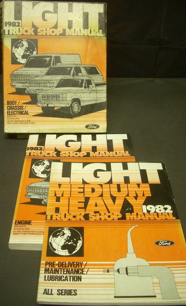 1982 Ford Light Truck Shop Service Manuals Original Bronco Pickup Van 100 to 350