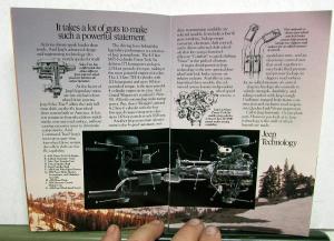 1989 Jeep Wrangler Cherokee Wagoneer Wagoneer Comanche Sales Brochure