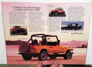 1989 Jeep Wrangler Cherokee Wagoneer Wagoneer Comanche Sales Brochure