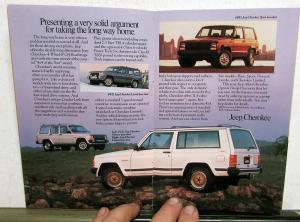1989 Jeep Wrangler Cherokee Wagoneer Wagoneer Comanche Sales Brochure