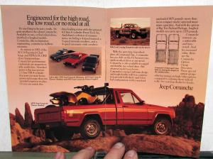 1989 Jeep Wrangler Cherokee Wagoneer Wagoneer Comanche Sales Brochure