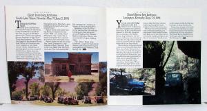 1991 Jeep Wrangler Cherokee Commache Jamboree USA Guidebook