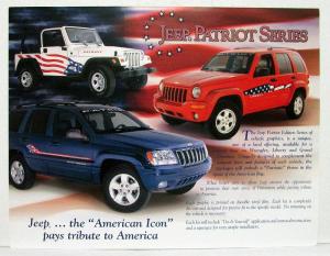 1995 Jeep Grand Cherokee Wrangler Liberty Patriot Series Graphics Sales Brochure