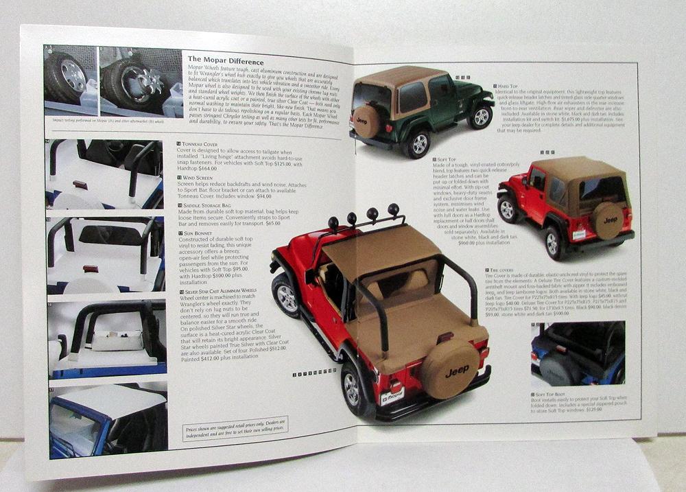 1999 Jeep Wrangler Accessories Sales Brochure