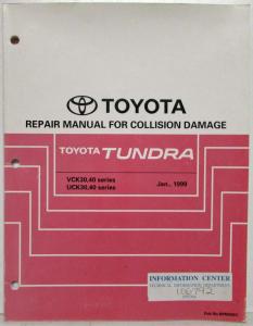 1999 Toyota Tundra Service Shop Repair Manual for Collision Damage