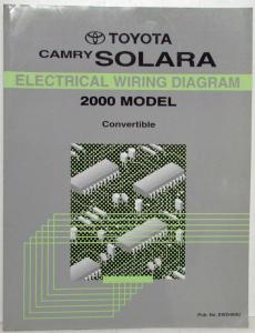 2000 Toyota Camry Solara Convertible Electrical Wiring Diagram Manual