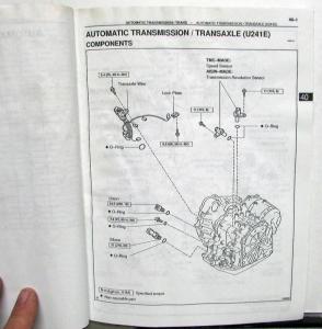 2001 Toyota Automatic Transaxle Service Manual U241E US & CA Highlander RM840U