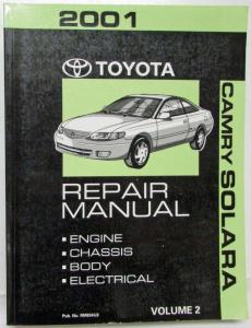 2001 Toyota Camry Solara Service Shop Repair Manual Set Vol 1 & 2