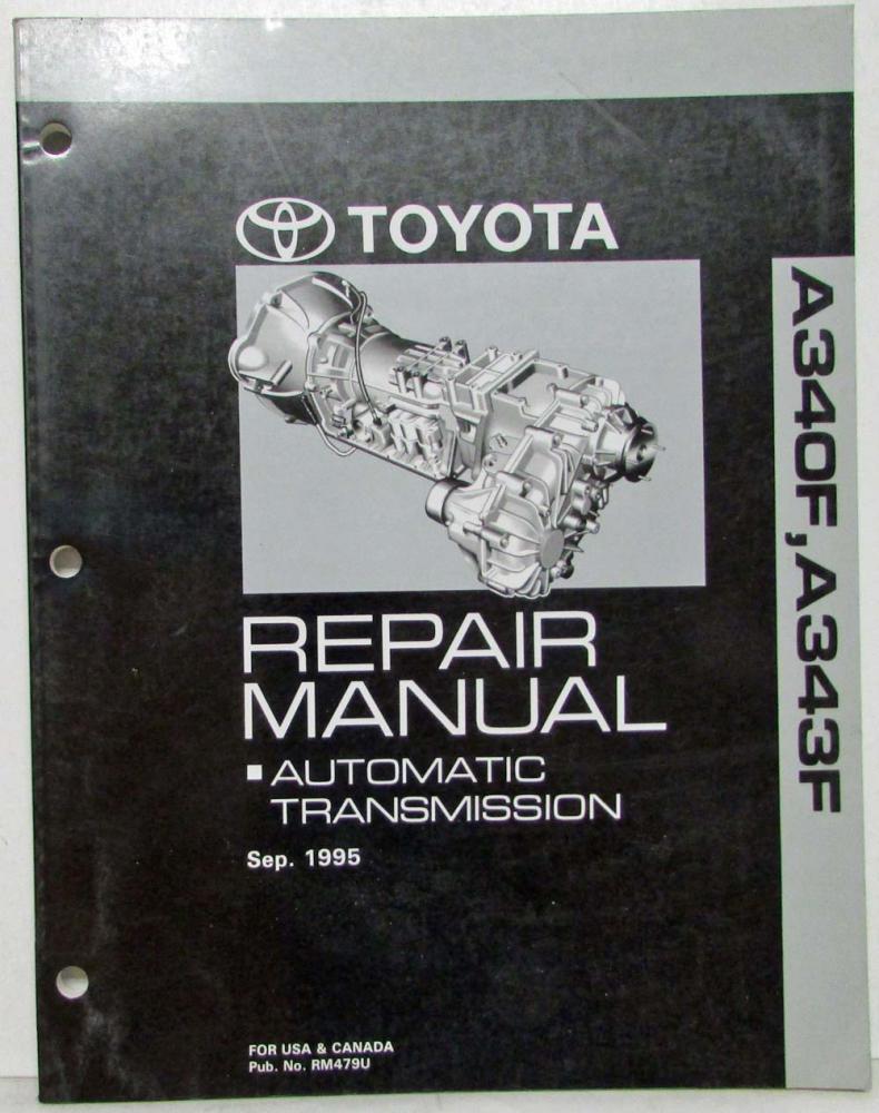 1995 Toyota Automatic Transmission Service Repair Manual A340F A343F US