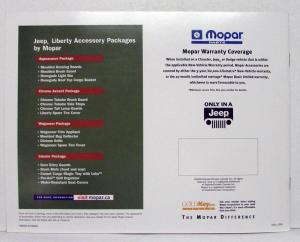 2003 Jeep Liberty Accessories By Mopar Sales Brochure